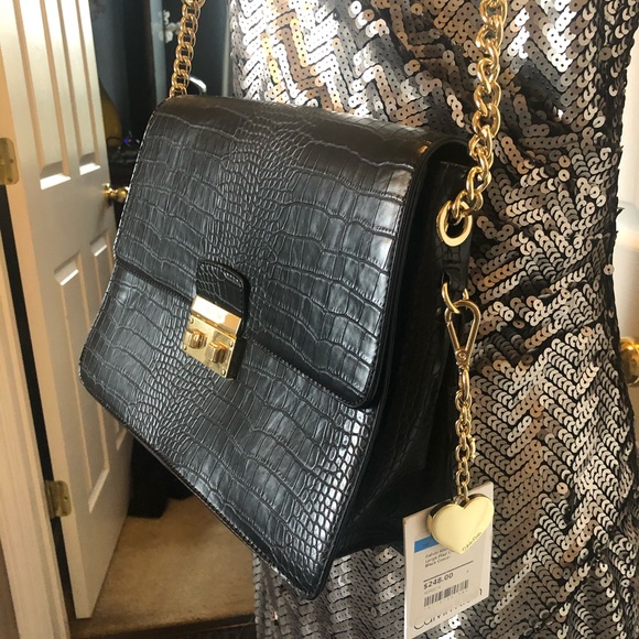 Calvin Klein Crossover Large Bkack Croco - Picture 3 of 8